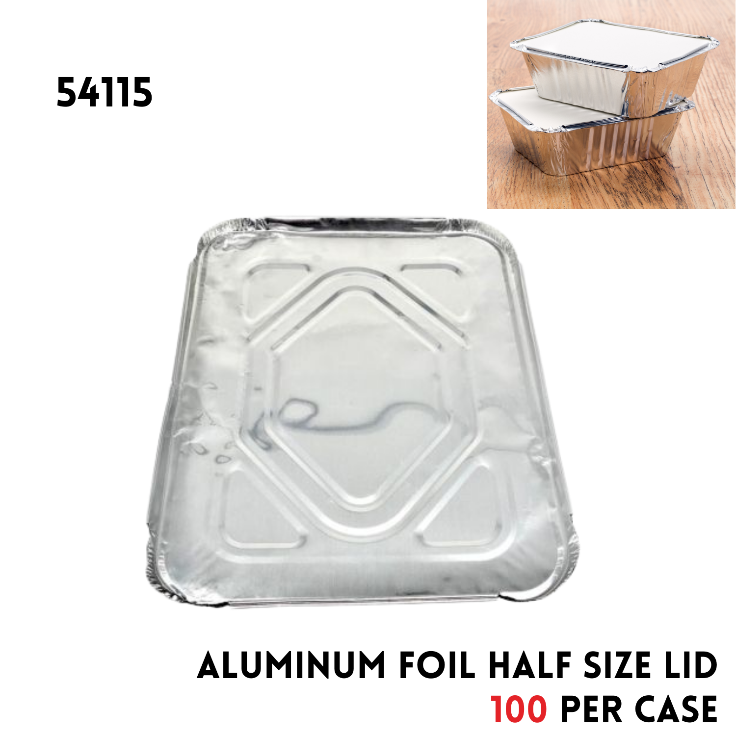 Alum.Foil Half Size Lid