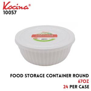 67 oz Food Storage Container Round White