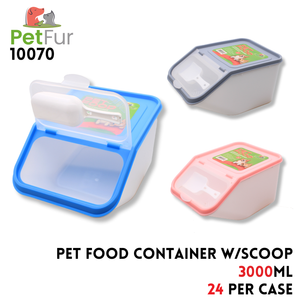 Pet Food Container with Scoop Lid, 3000ml