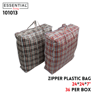 Zipper Plastic Bag with Stripe 24"x24"x7"