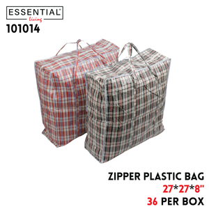 Zipper Plastic Bag with Stripe 27"x27"x8"