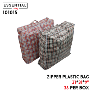 Zipper Plastic Bag with Stripe 31"x31"x9"