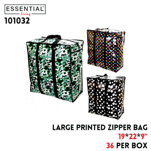 Large Printed Zipper Bag19"X22"X9"