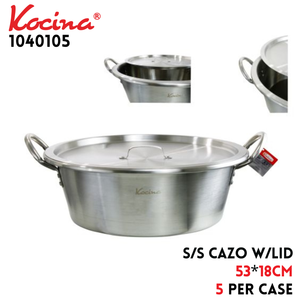 S/S Steel Cazo w/ Lid 53x18cm