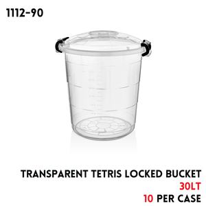 Transparent Tetris Locked Bucket (30 Lt)