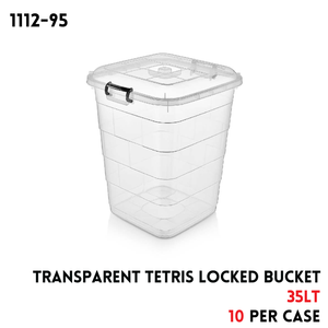 Transparent Tetris Square Storage Box (35 Lt)