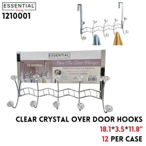 Clear Crystal Over Door Hooks