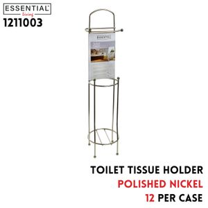 Free Standing Toilet Tissue Holder Polished Nickle