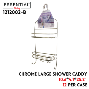 Large Shower Caddy Chrome 10.6"x4.1"x25.2"