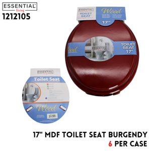 17" MDF Toilet Seat Burgendy