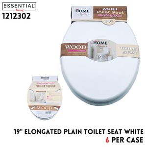 19" Enlonger Plain Toilet Seat  White