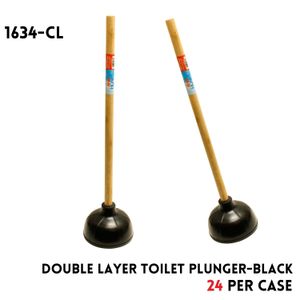 Double Layer Toilet Plunger-Black