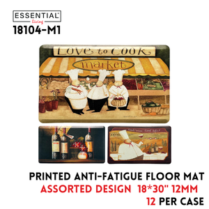 18x30" 12mm Printed Fatigue Kitchen Mat - Asstd Designs