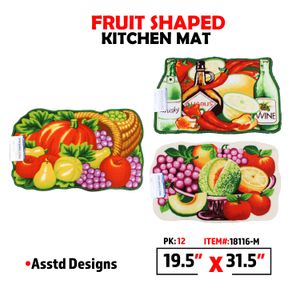 19.5 x 31.5" Fruit Shaped Kitchen mat