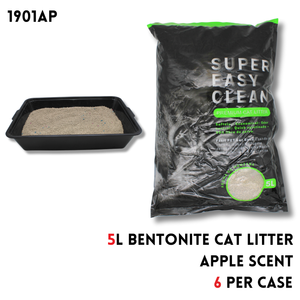 BENTONITE CAT LITTER APPLE SCENT green