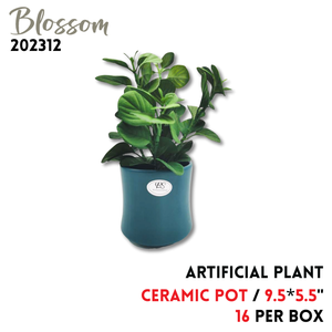 Artificial plant 11X3.5" CERAMIC POT