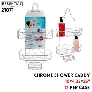 Shower Caddy Chrome, Size:10"LX4.25"WX25"H