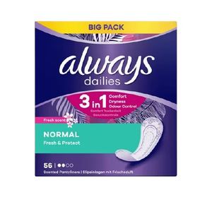 ALWAYS 56ct 3in1 Normal  Fresh & Protect