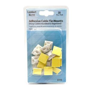 0.8" Adhesive Cable Tie Mounts 20Pcs Pack