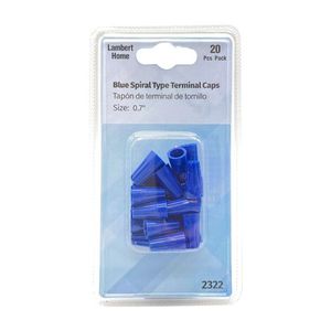 0.7" Color Spiral Type Terminal Cap 20Pcs Pack