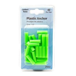 1" Plastic Anchor 40Pcs Pack