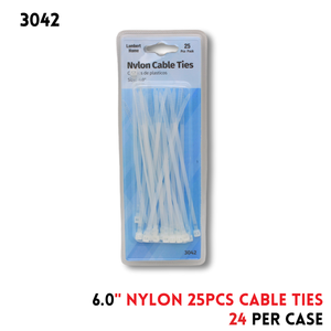 6.0" NYLON 25PCS CABLE TIES