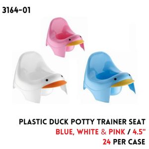 Plastic Duck Potty Trainer Seat Asst Color 4.5"
