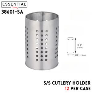S/S Cutlery Holder, Size:12x12x17.5cm