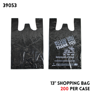 SHOPPING  BAG BLACK 13" 200pcs