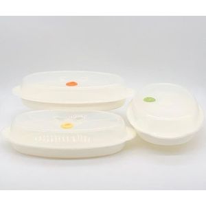 Plastic Compartment Box (Oval)  13X8"