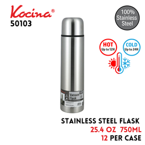 25.4oz Stainless Steel Flask (750ml)