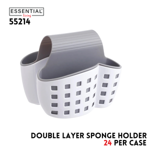 Plastic Double Layers Dishwashing Sponge Holder