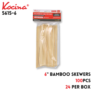 Bamboo 6" Skewers 100pcs