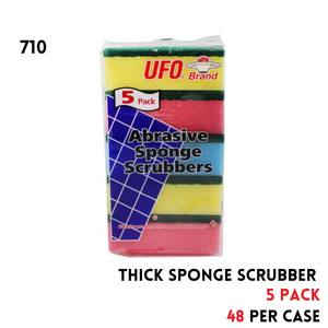 5 Pk Thick Sponge Scrubber