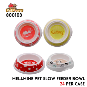 Melamine Small Pet Bowl, Dual Decal