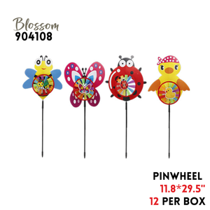 Pinwheel, D11.8"*H29.5", Plastic+Glass Fiber, Asstd colors