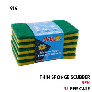 5 Pk Thin Sponge Scrubber