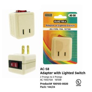 Adapter With Light Switch