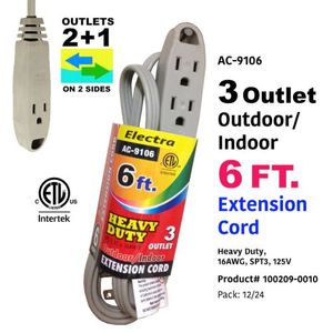 6' Heavy Duty Extension Cord