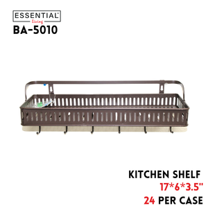 Kitchen Shelf 17"x6"x3.5"  ,Iron,black