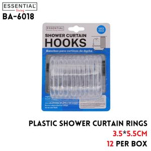 12pcs Plastic Shower Curtian Hooks