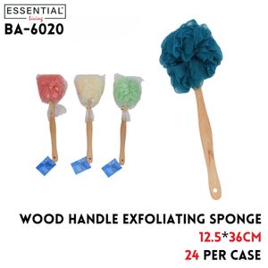 Wood Handle Exfoliating Sponge