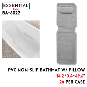 Pvc Non-Slip Bath Mat With Pillow 14.2*49.6*0.4Inch