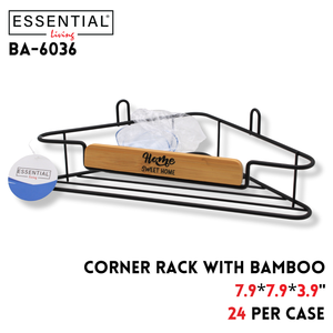 Corner Rack With Bamboo 7.9*7.9*3.9Inch