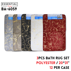 Bath Rug Set,polyester,20"X31", 6 colors