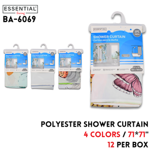 Shower Curtain,polyester, 71"X71", 4 colors