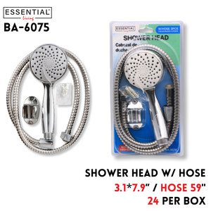 Shower Head W/Hose 3Pc Head: 3.1*7.9" Hose: 59"