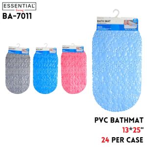 Bath Mat PVC 4 Clrs Asstd 13"x25"