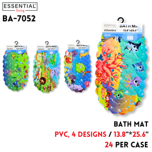 Bath Mat, 13.8x25.6, PVC,4 colors
