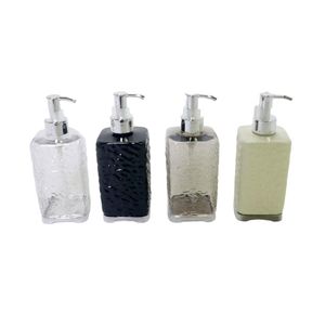 4pcs Square Bath Bottles, 430ml, PET+ABS,4 colors